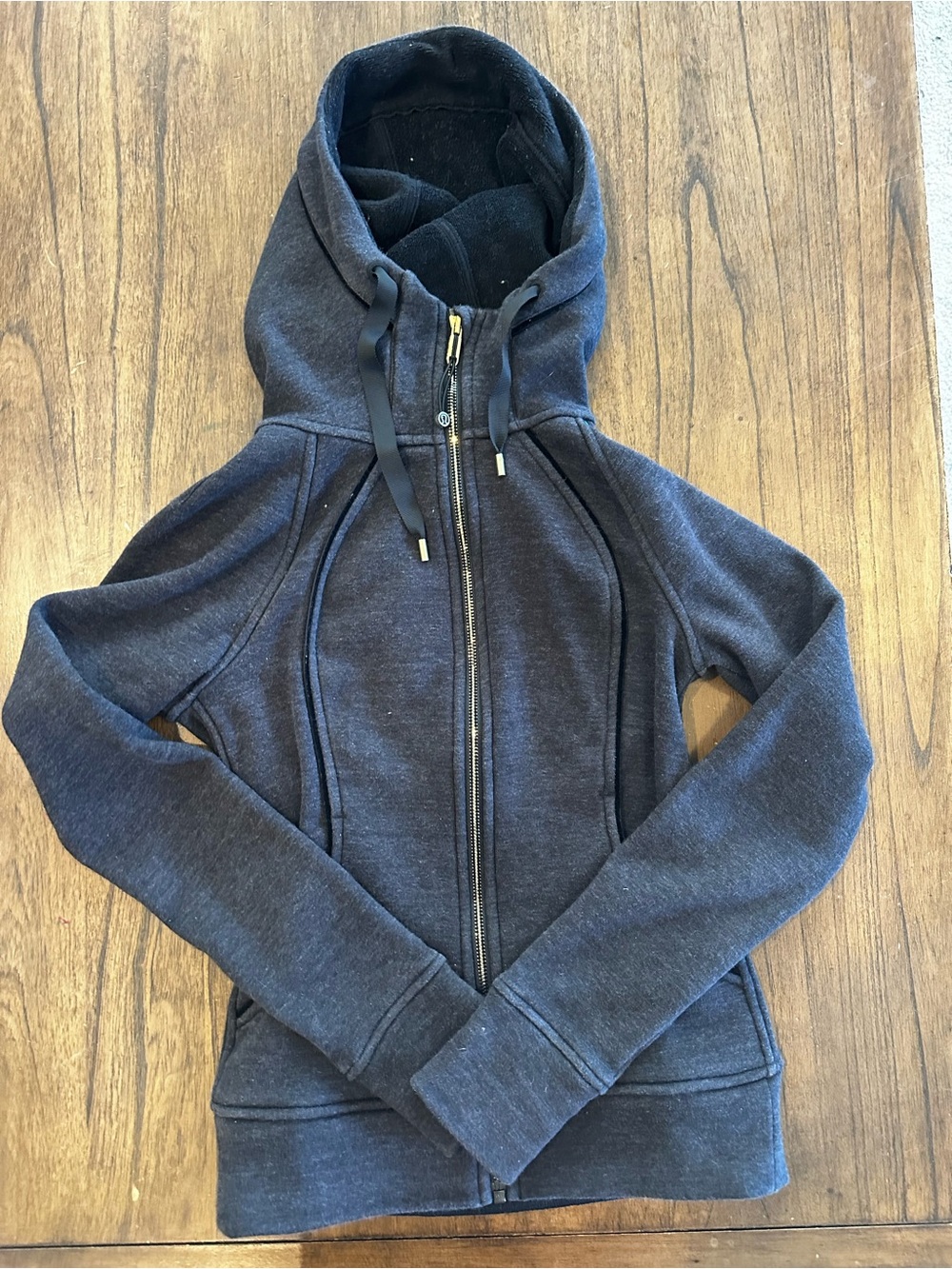 lululemon Scuba Hoodie Women’s Size 2 Heather Charcoal Gray Full Zip Sweatshirt